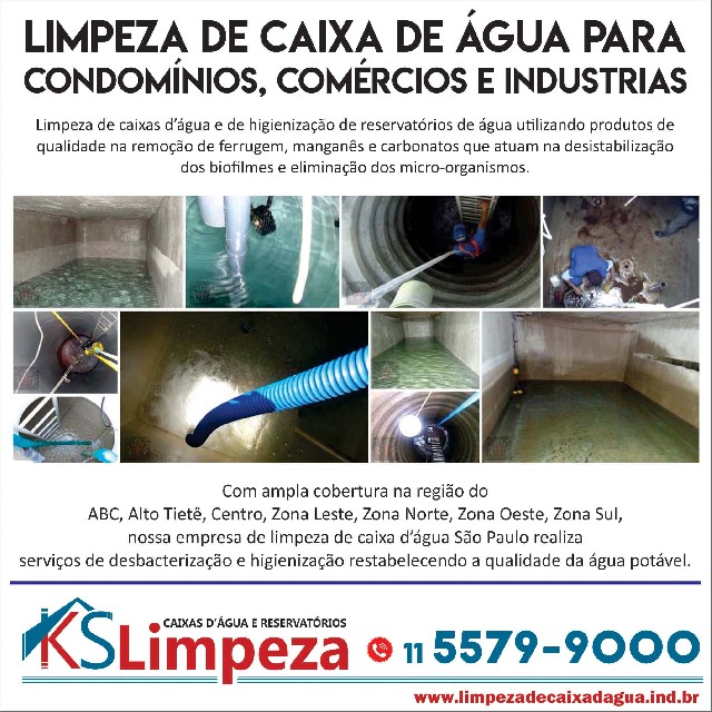 Limpeza de caixa d água condomínios
